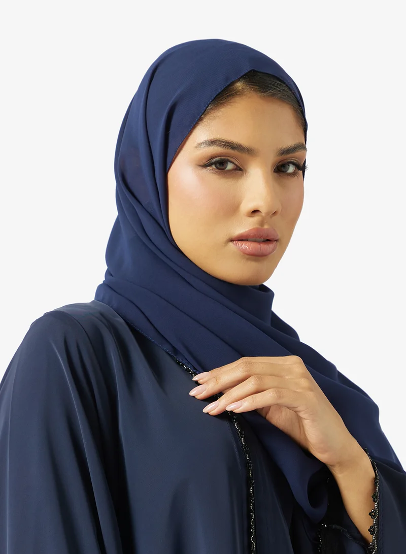 hayas closet  Embellished Loose Fit High Neck Abaya for Women | Best Price UAE